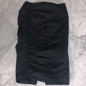 All Saints Ruched Pencil Skirt Size 12 Black